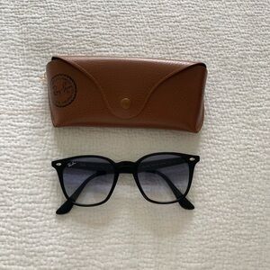 Ray-Ban RB4258F Wayfarer Black Frame Blue Lens